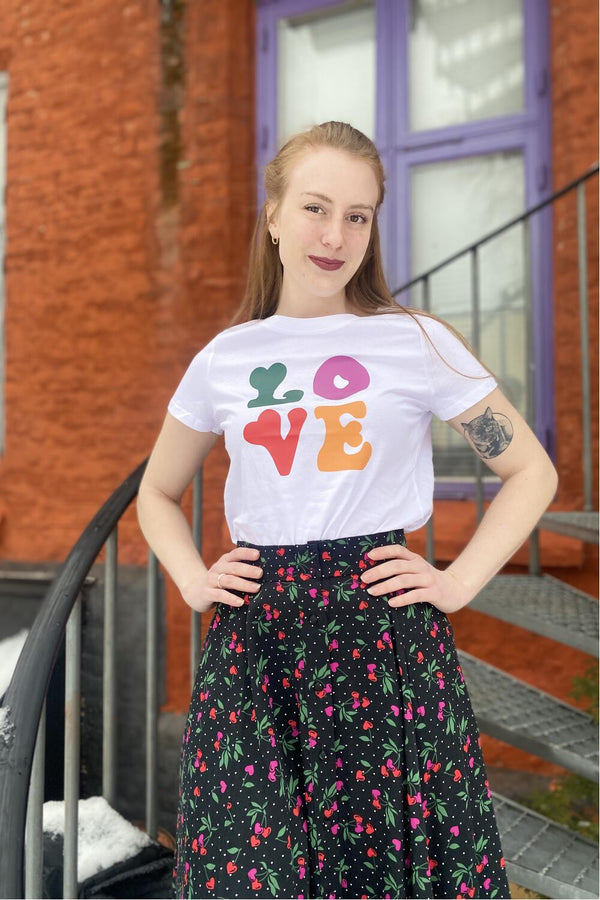 Bright & Beautiful T-shirt Millie Love hvit