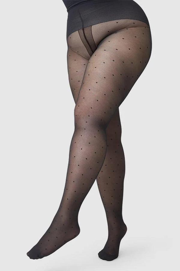 Swedish Stockings Strømpebukser Doris dots sort