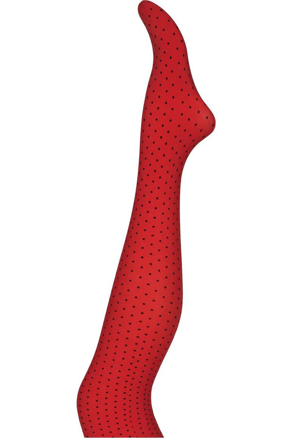 Margot Strømpebukser DOTS Reds Baby Black Dots