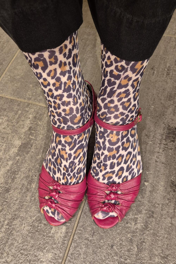 Pamela Mann Strømpebukser Prrrr leopard natural