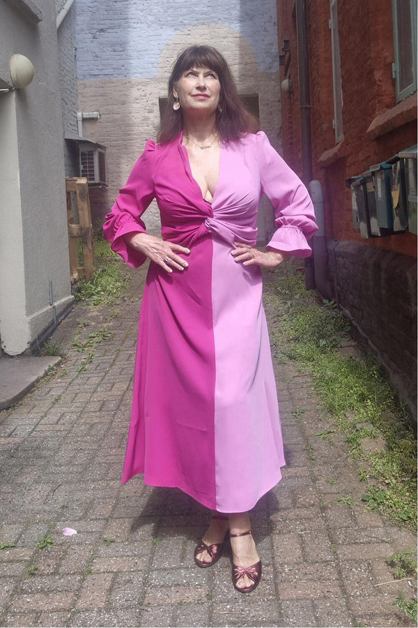JayLey Kjole Diana two tone rosa