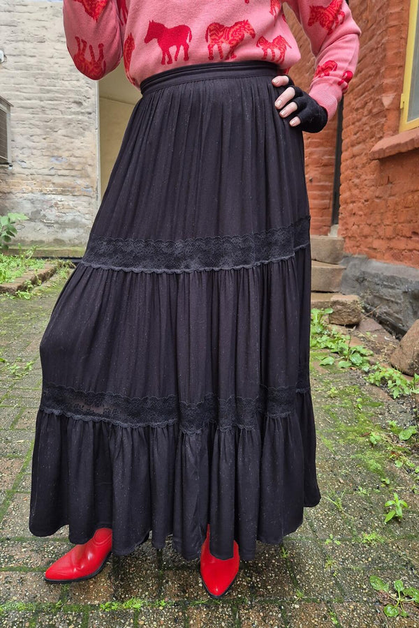 Hell Bunny Skjørt Nocturnal sort