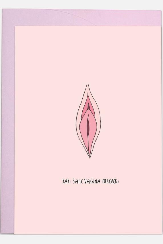 Kaart Blanche Kort Same vagina rosa