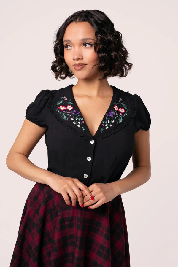 Hell Bunny Bluse Winnie sort