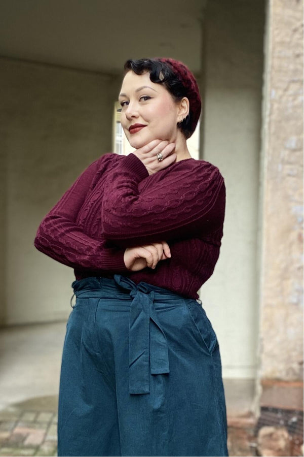 Emmy Cardigan Ice Skater plomme