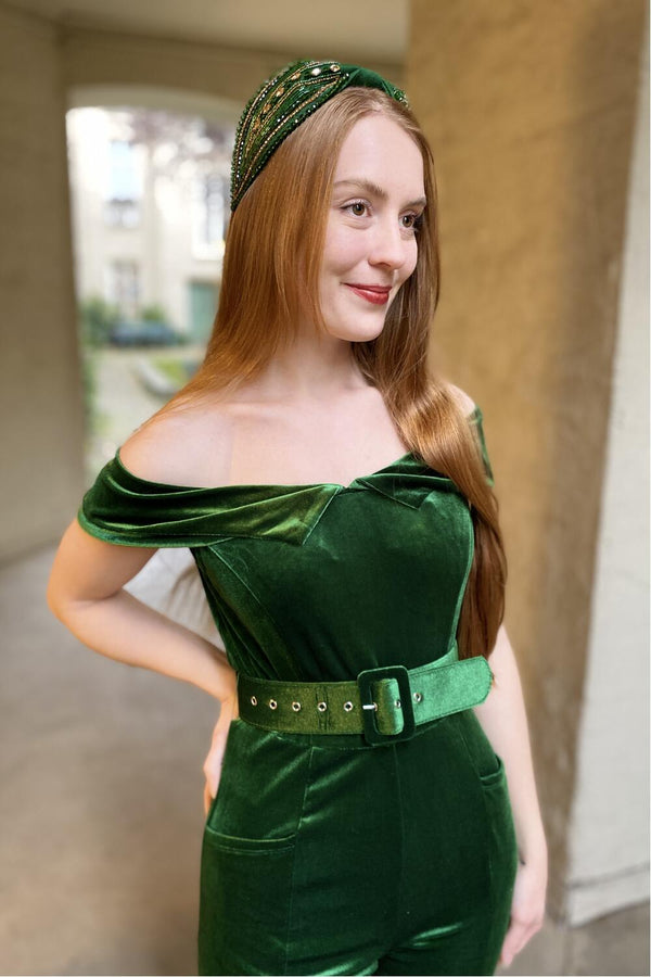 Unique Vintage Jumpsuit Gillian grønn