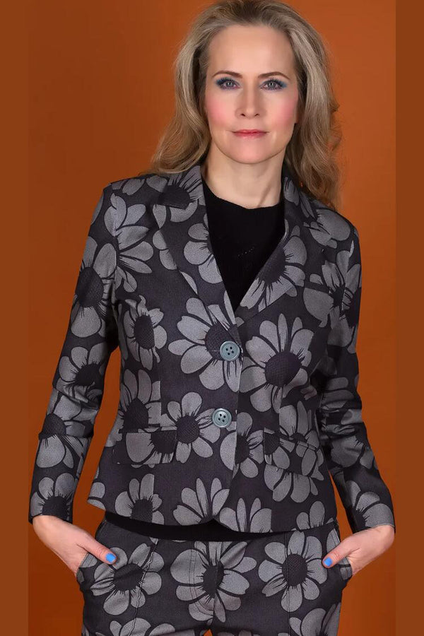 Margot Jakke Gobsmacked sort/grå