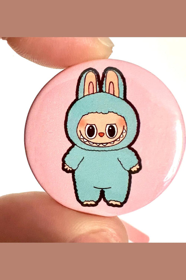 Bite Your Granny Button Monster Rosa