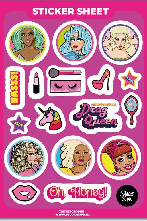 Studio Soph Sticker Drag rosa