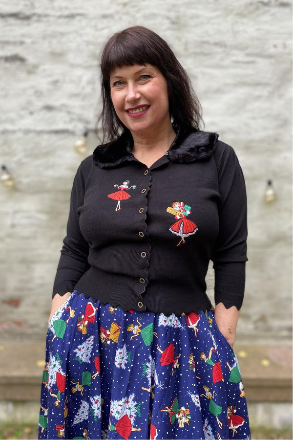 Banned Cardigan Vintage xmas pinups sort