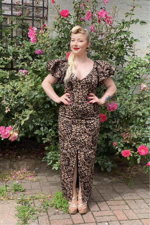 Elle Rebel Maxikjole Wild Winona leopard