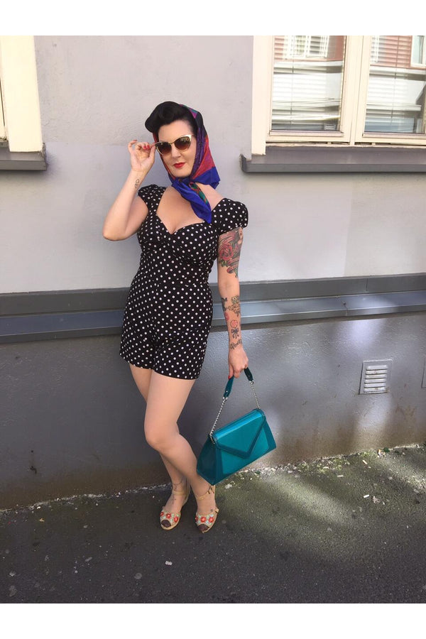 Stop Staring Playsuit Lexip sort/hvit