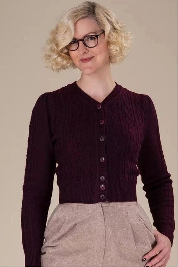 Emmy Cardigan Ice Skater plomme