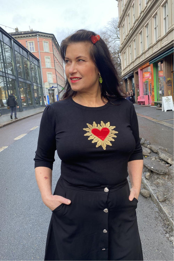 Voodoo Vixen Genser Hjertedame sort