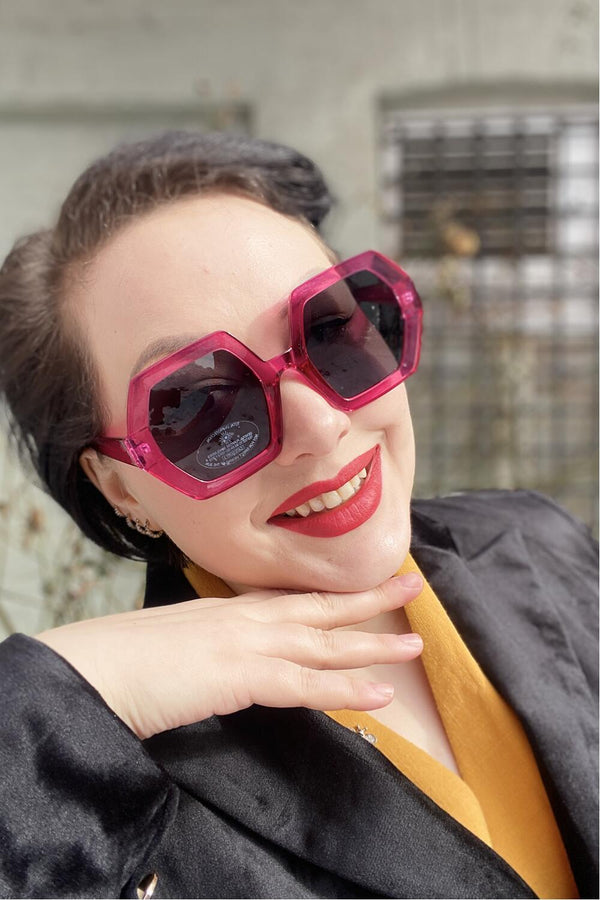 Impulse Fashion Solbriller Hexagon fuchsia